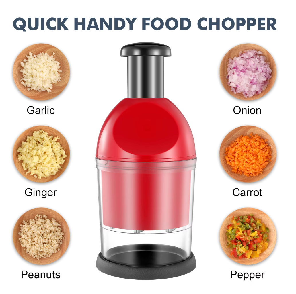 Vegetable Hand Press Chopper With Free Container