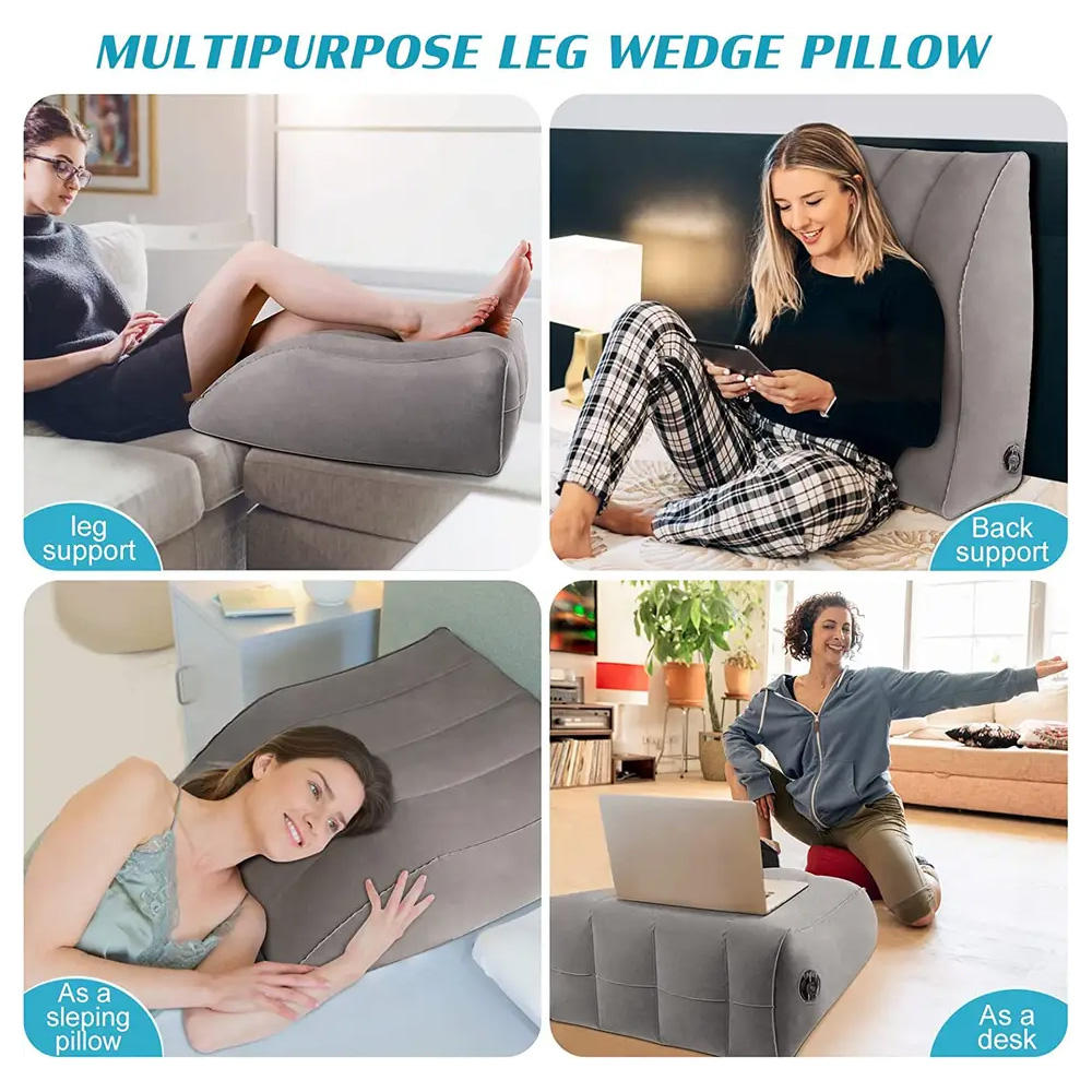 Inflatable Leg Elevation Wedge Pillow