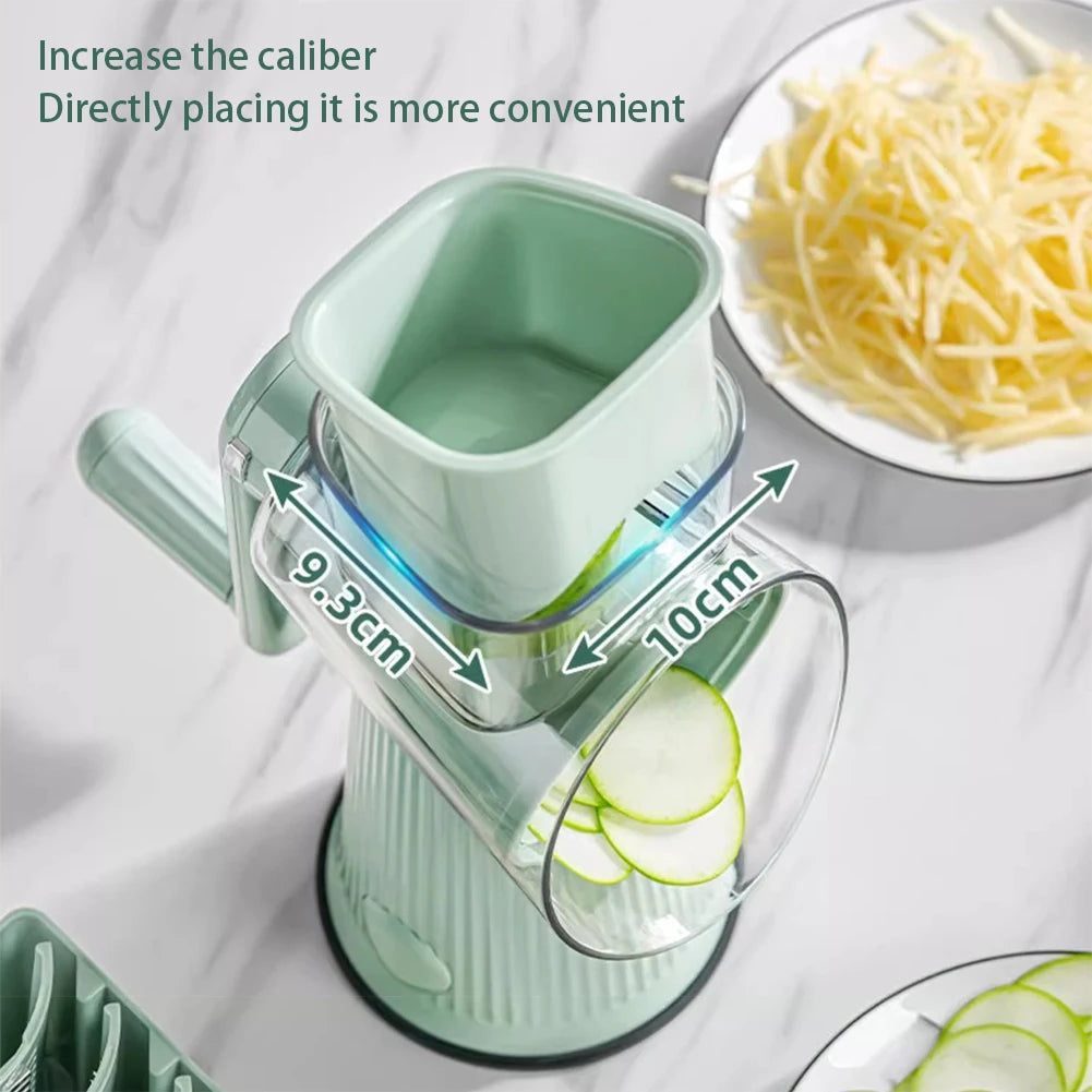 5-in-1 Rotary Vegetable Slicer & Shredder Machine