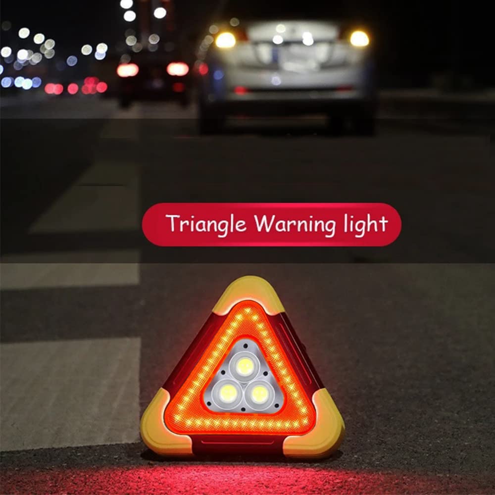 Solar LED Emergency Triangle – Safety Light for Vehicles