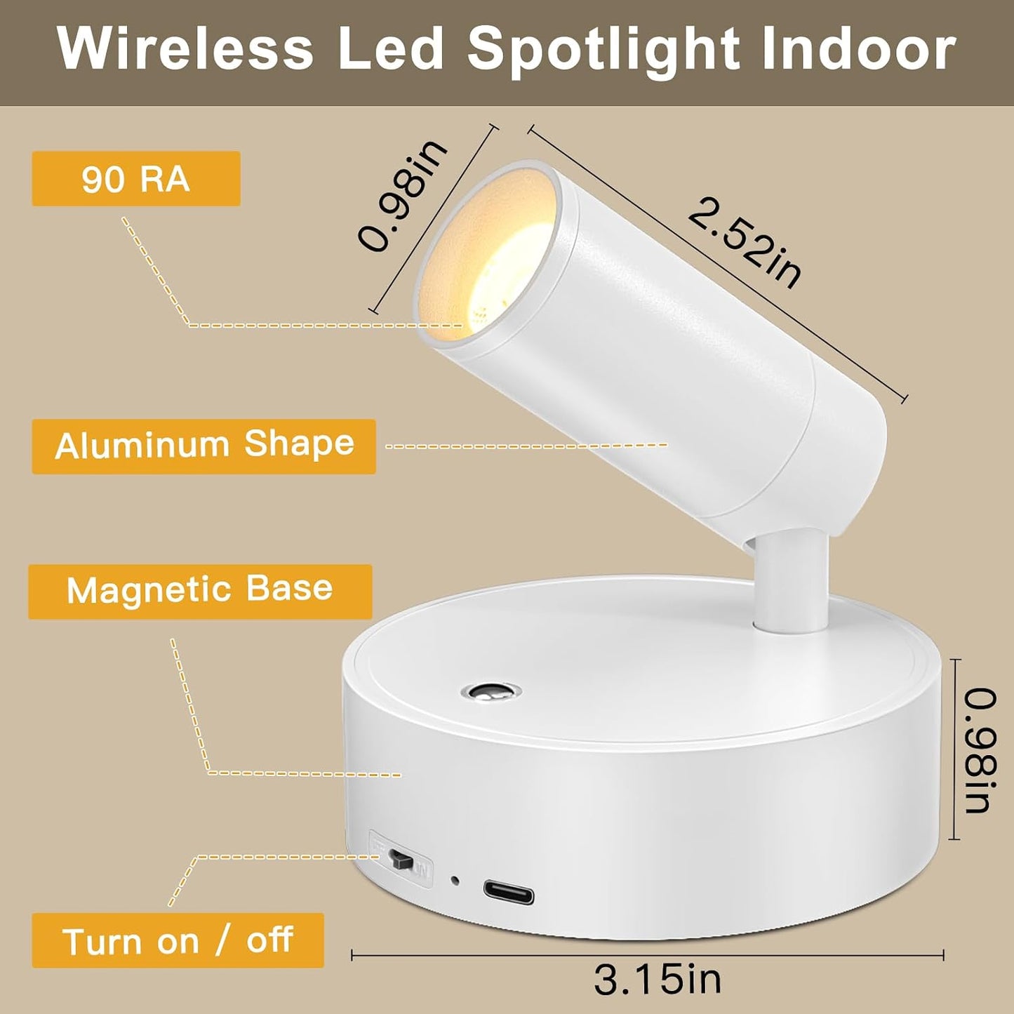 Magnetic Suction Spotlight Lamp