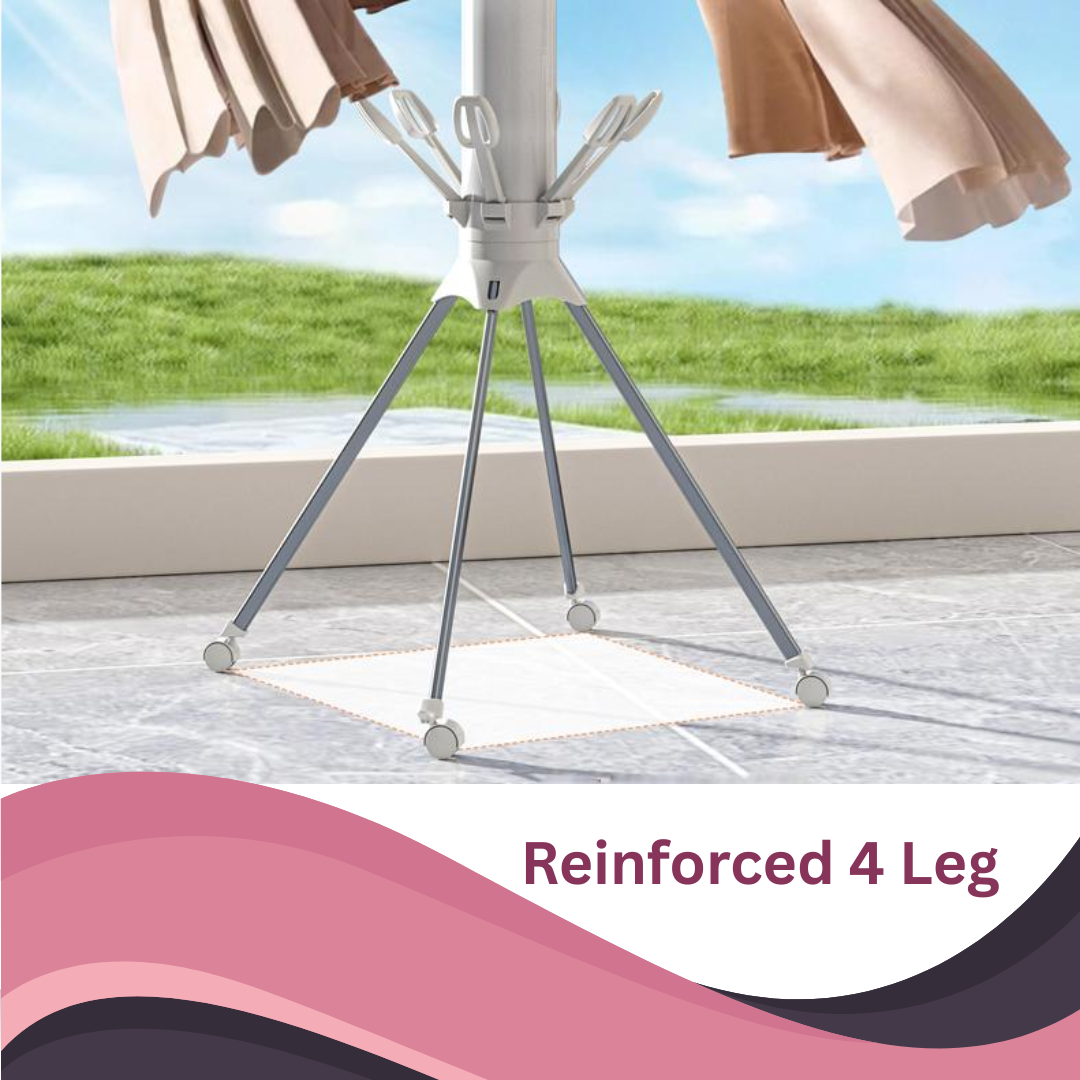 Multifunctional Foldable Rotary Clothes Drying Rack Stand