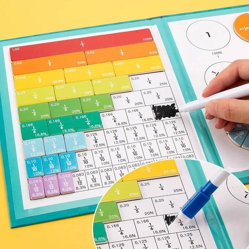 Magnetic Book Fraction Puzzle For Children