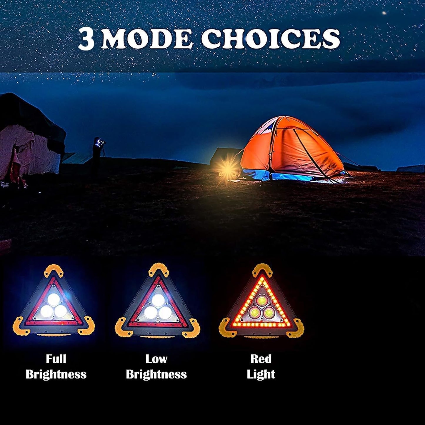 Solar LED Emergency Triangle – Safety Light for Vehicles