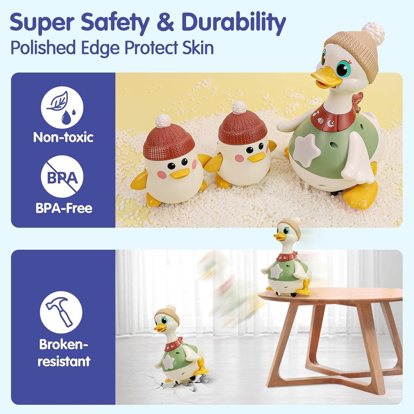 4 Duck Musical Crawling Toy Set