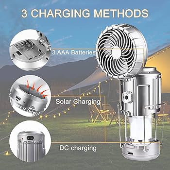 Solar Lamp With Fan And Powerbank