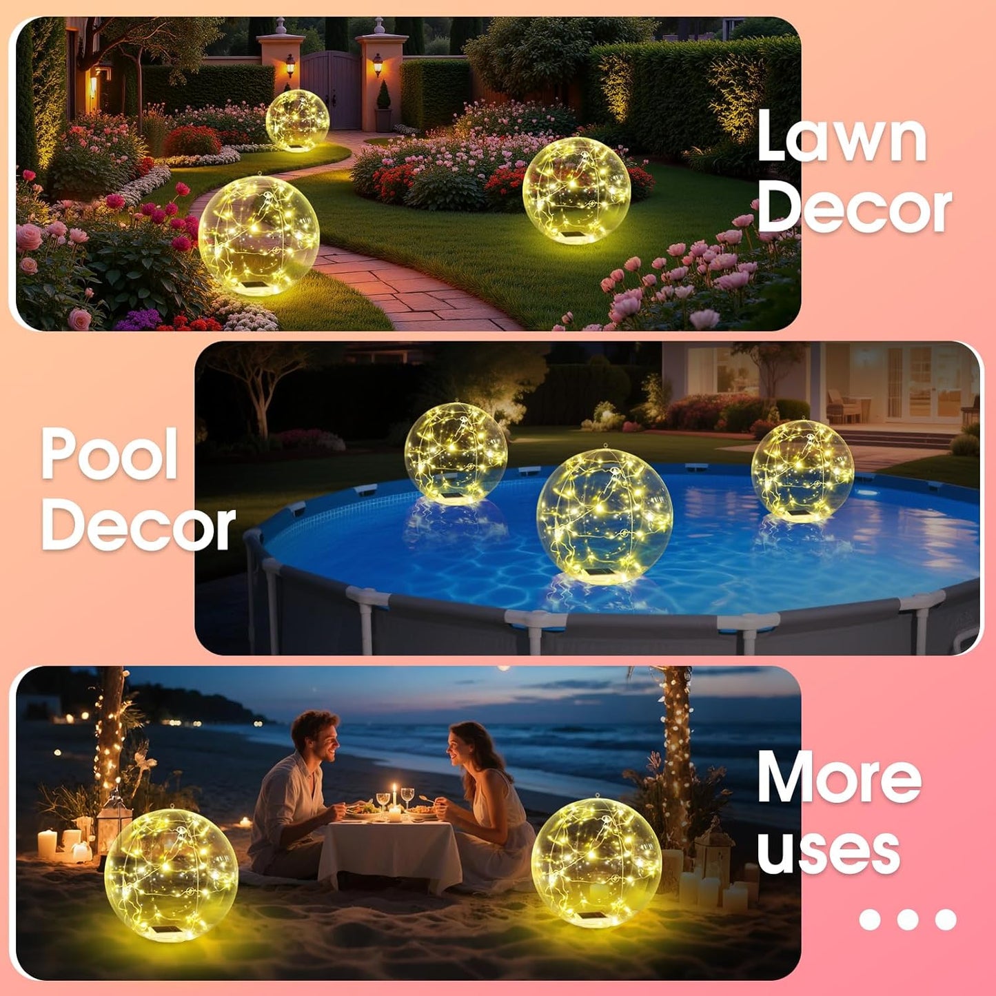 Luxury Floating Glow Lights (Pack Of 4)