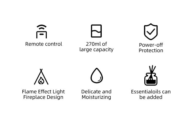 3D Bonfire Aroma Diffuser RemoteControl - Air Purification