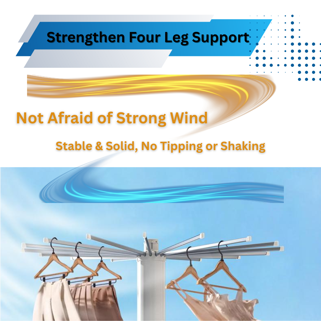 Multifunctional Foldable Rotary Clothes Drying Rack Stand