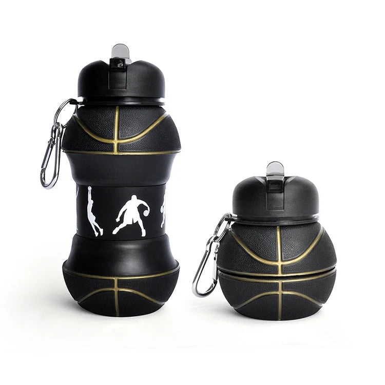 Silicone Basketball Shape Collapsible Bottle