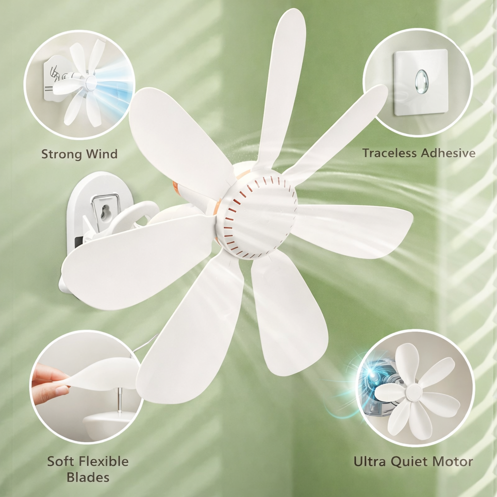 Wall Mounted Clip-On Fan