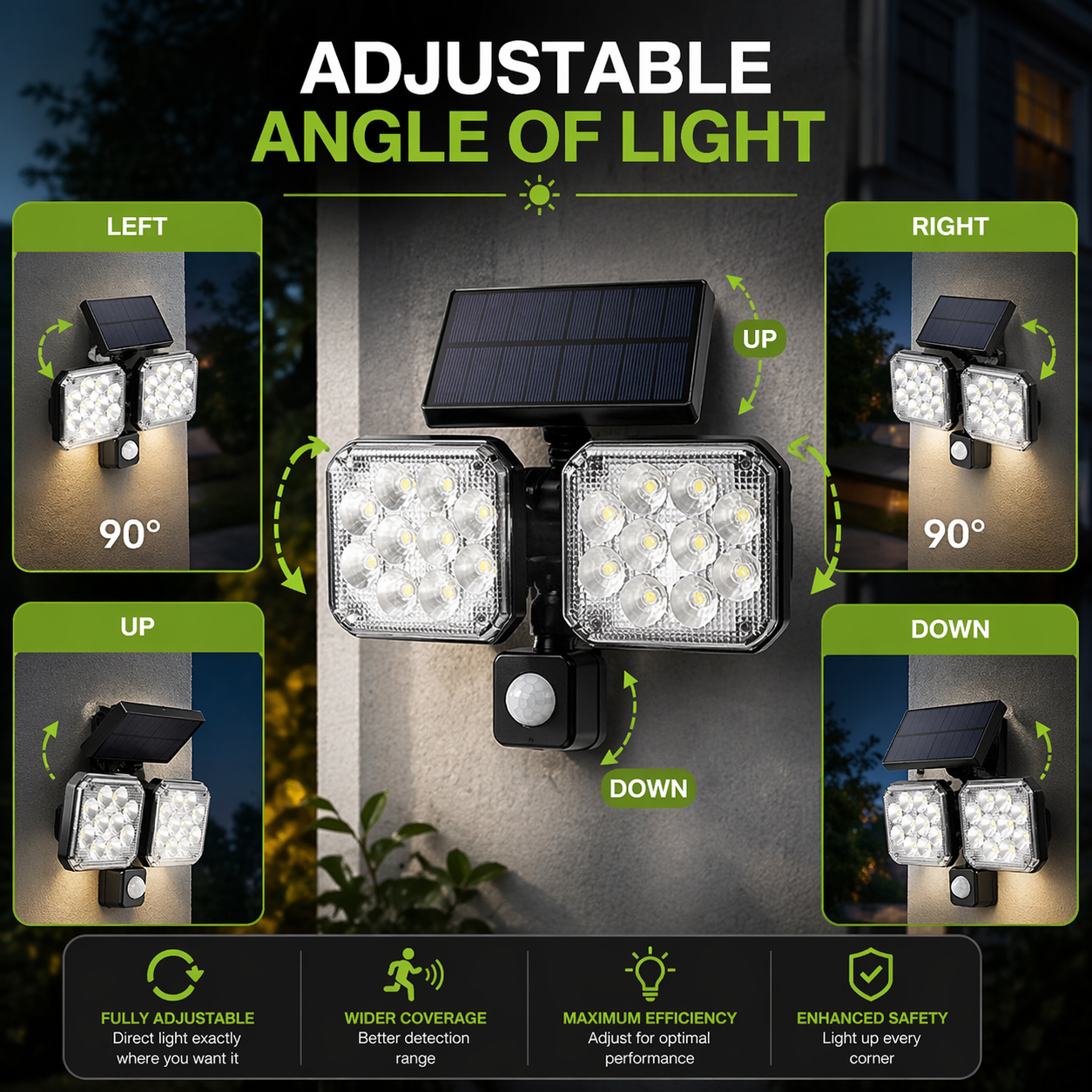 Motion Sensor Solar Garden Wall Light