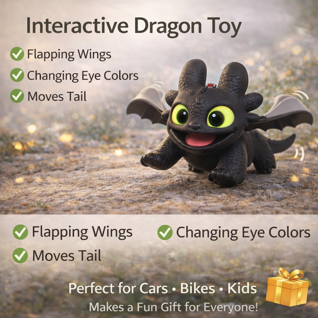 Dark Dragon Light-Up Flying Keychain