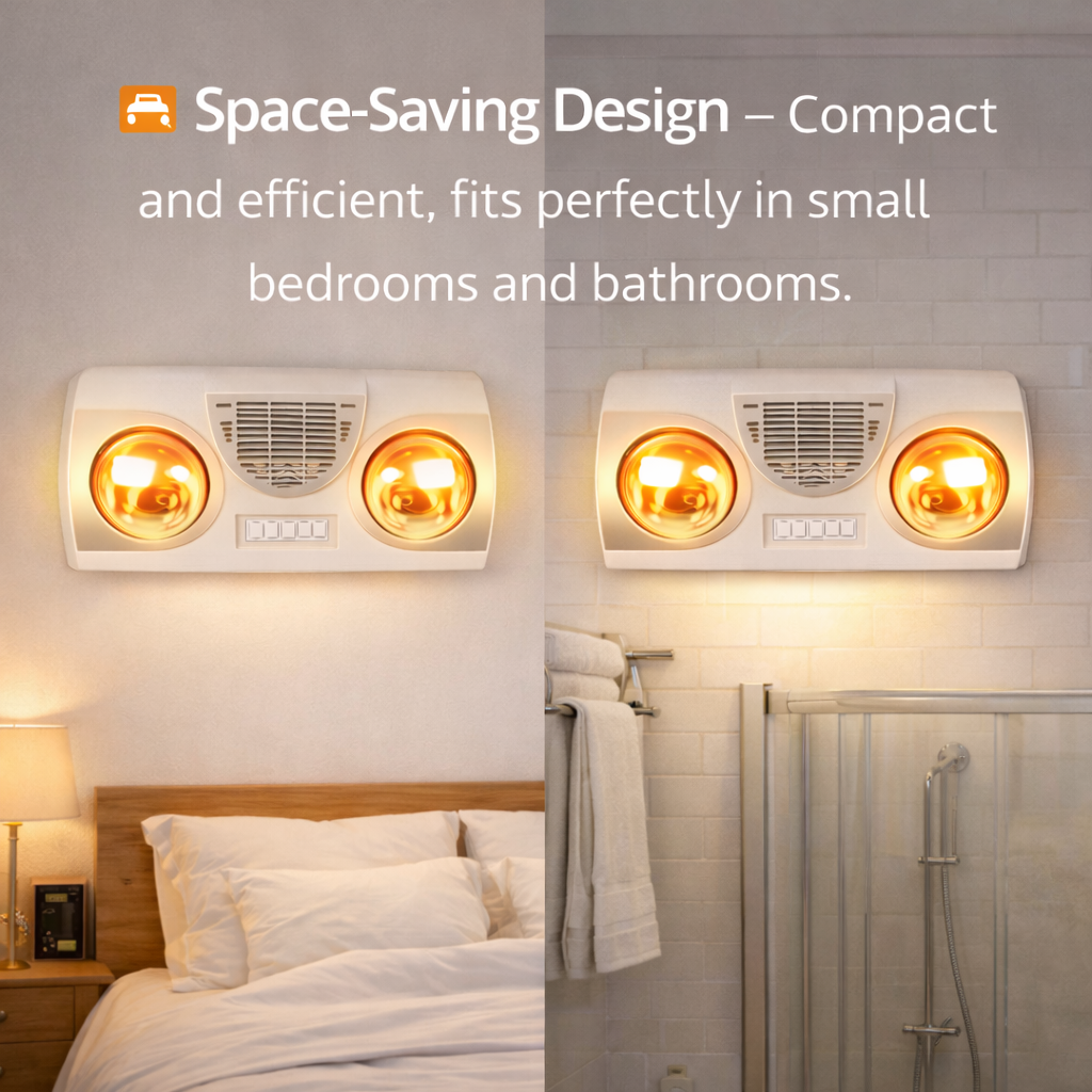 Bathroom & Bedroom Heater with LED Lamp