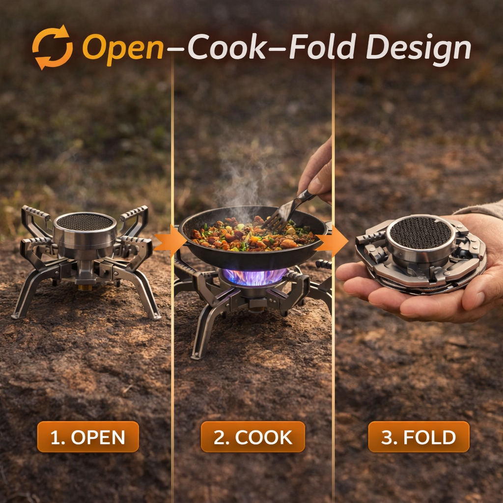 Foldable Circle Gas Burner – Camping Stove
