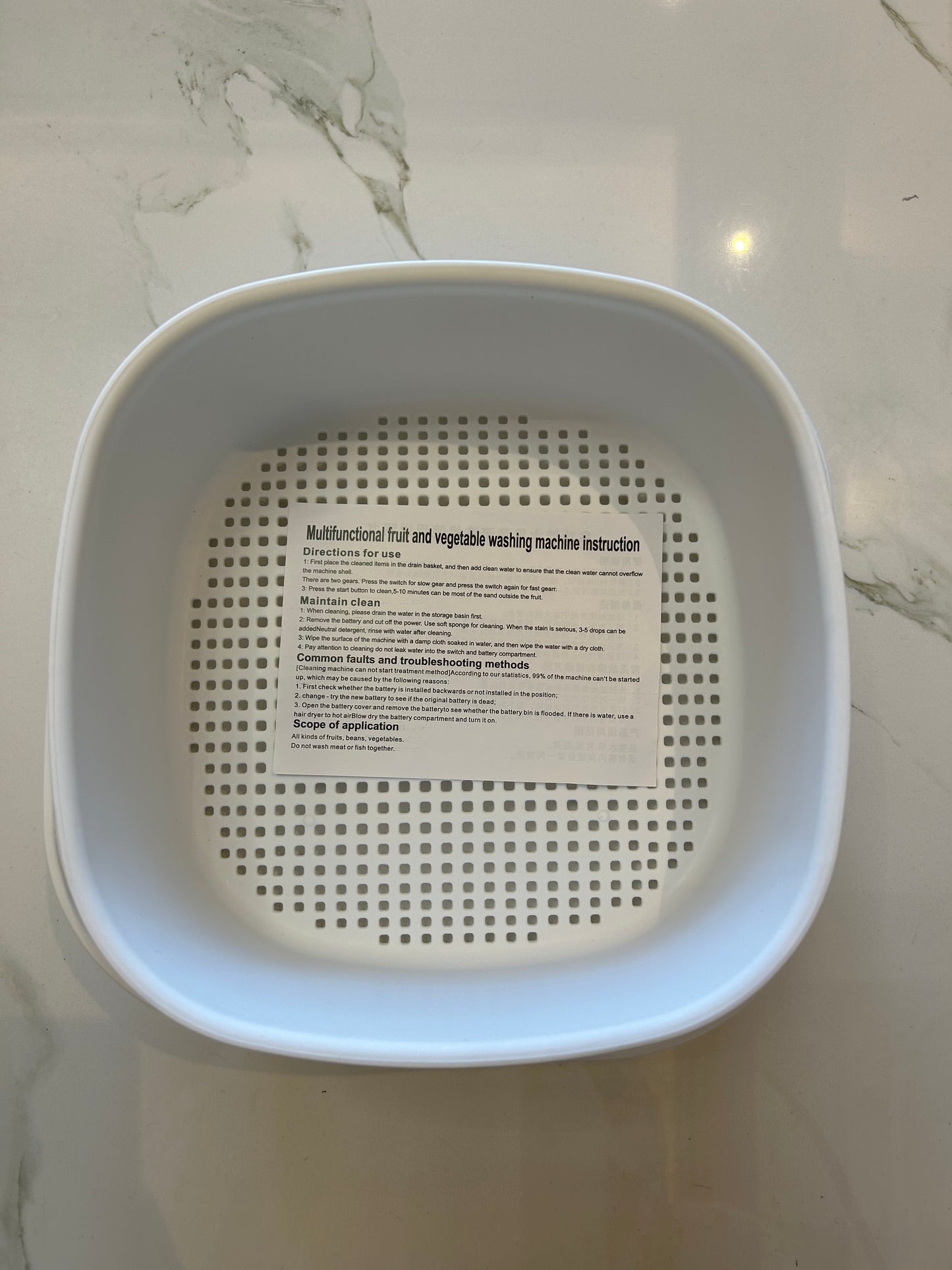 Ultrasonic Fruit Washing Machine