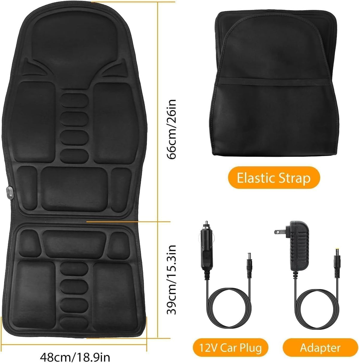 Massage Seat Cushion with Heat and Vibration (4 Modes )
