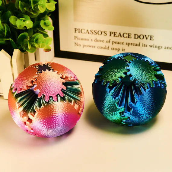3D Printed Fidget Gear Ball