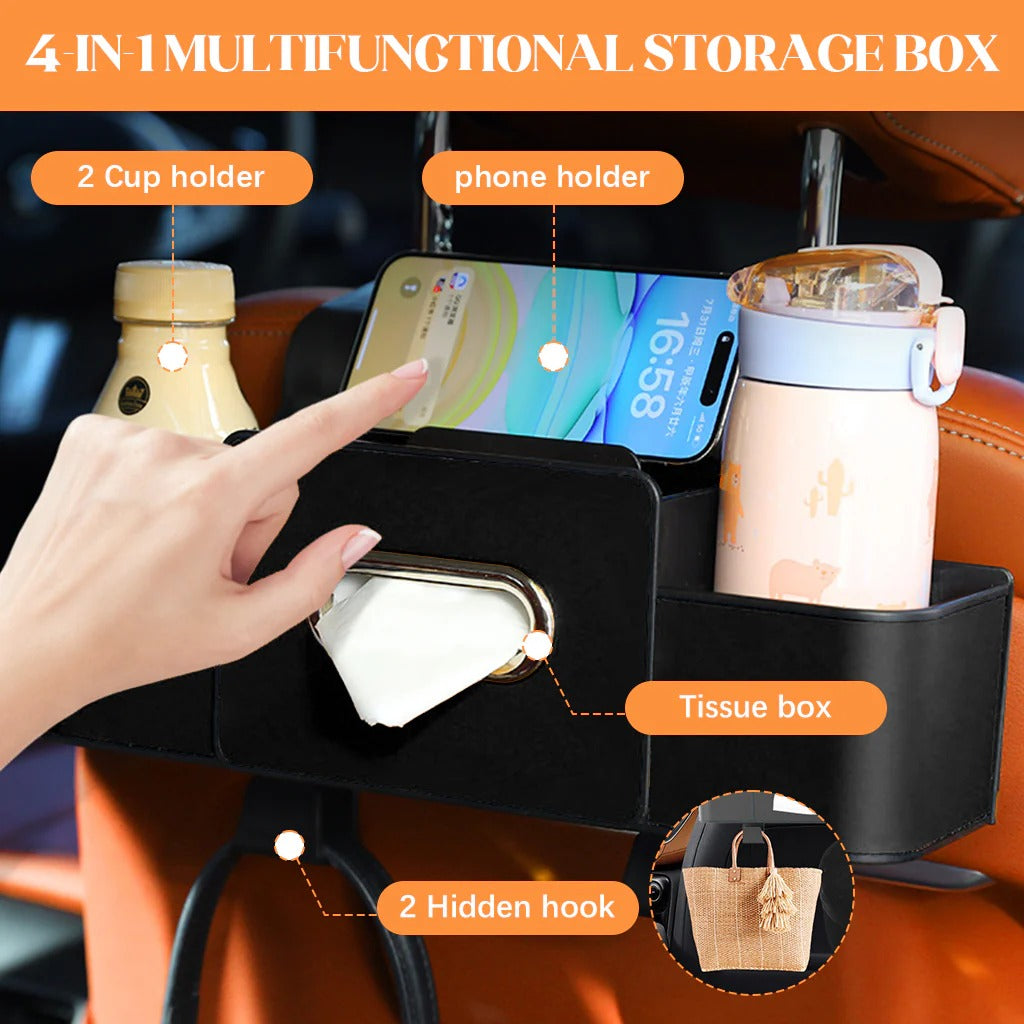 Car Multi-Function Backrest Storage Box
