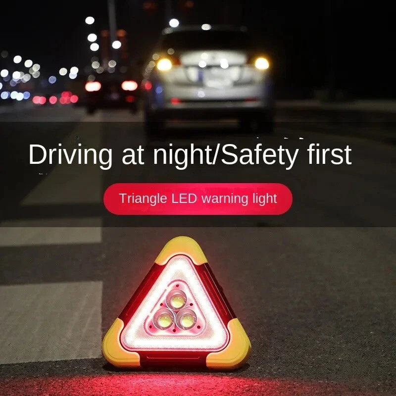 Solar LED Emergency Triangle – Safety Light for Vehicles