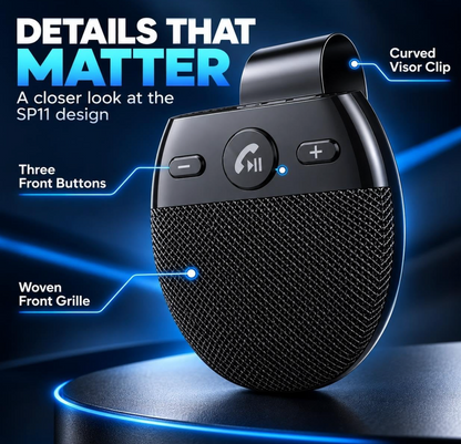 Wireless Bluetooth Sun Visor Handsfree Speaker