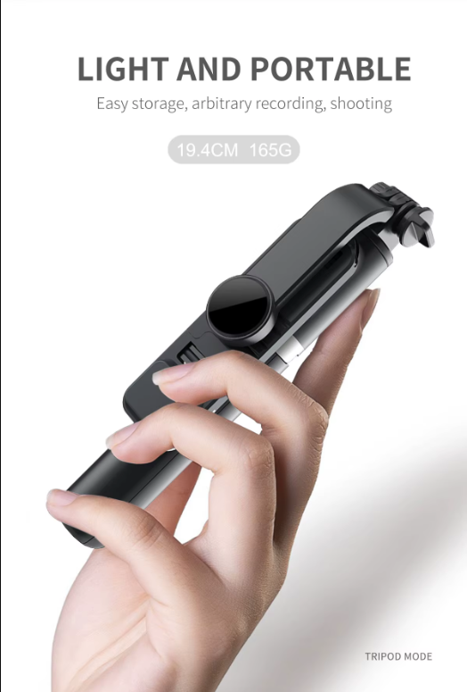 3 in 1 Extendable Selfie Stick Tripod With Remote