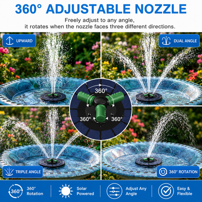 Portable Solar Pool Rotating Fountain With Light (7 colours)