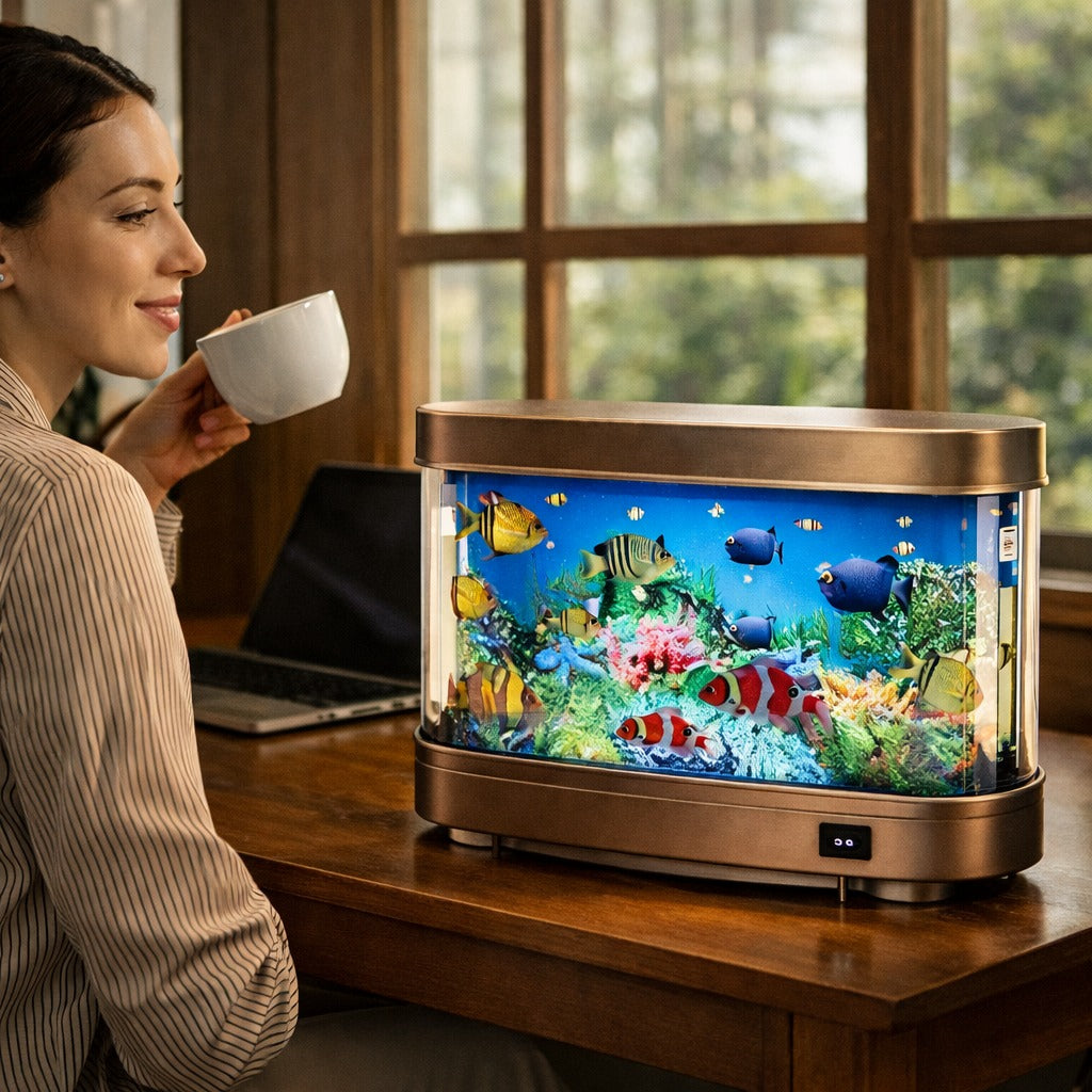 LED Moving Fish Aquarium Lamp