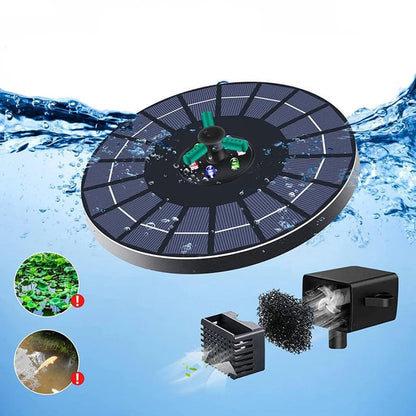 Portable Solar Pool Rotating Fountain With Light