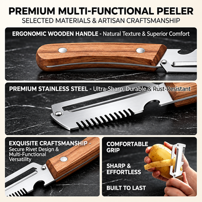 3-In-1 Vegetable Cutter/Slicer Knife With Bottle Opener