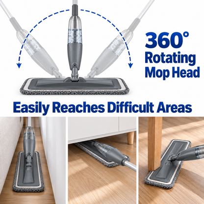 Manual Spray Mop With Refillable Water Tank