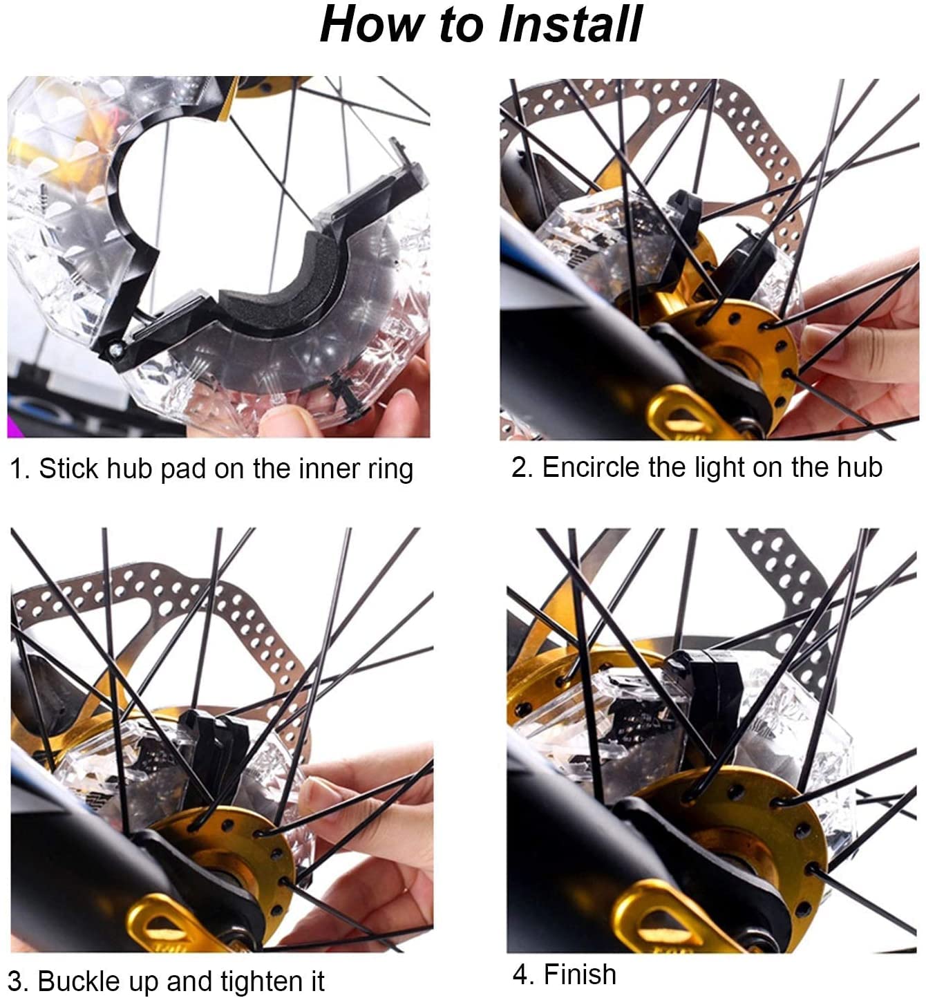 Waterproof Bicycle LED Hub Light