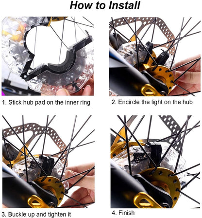 Waterproof Bicycle LED Hub Light