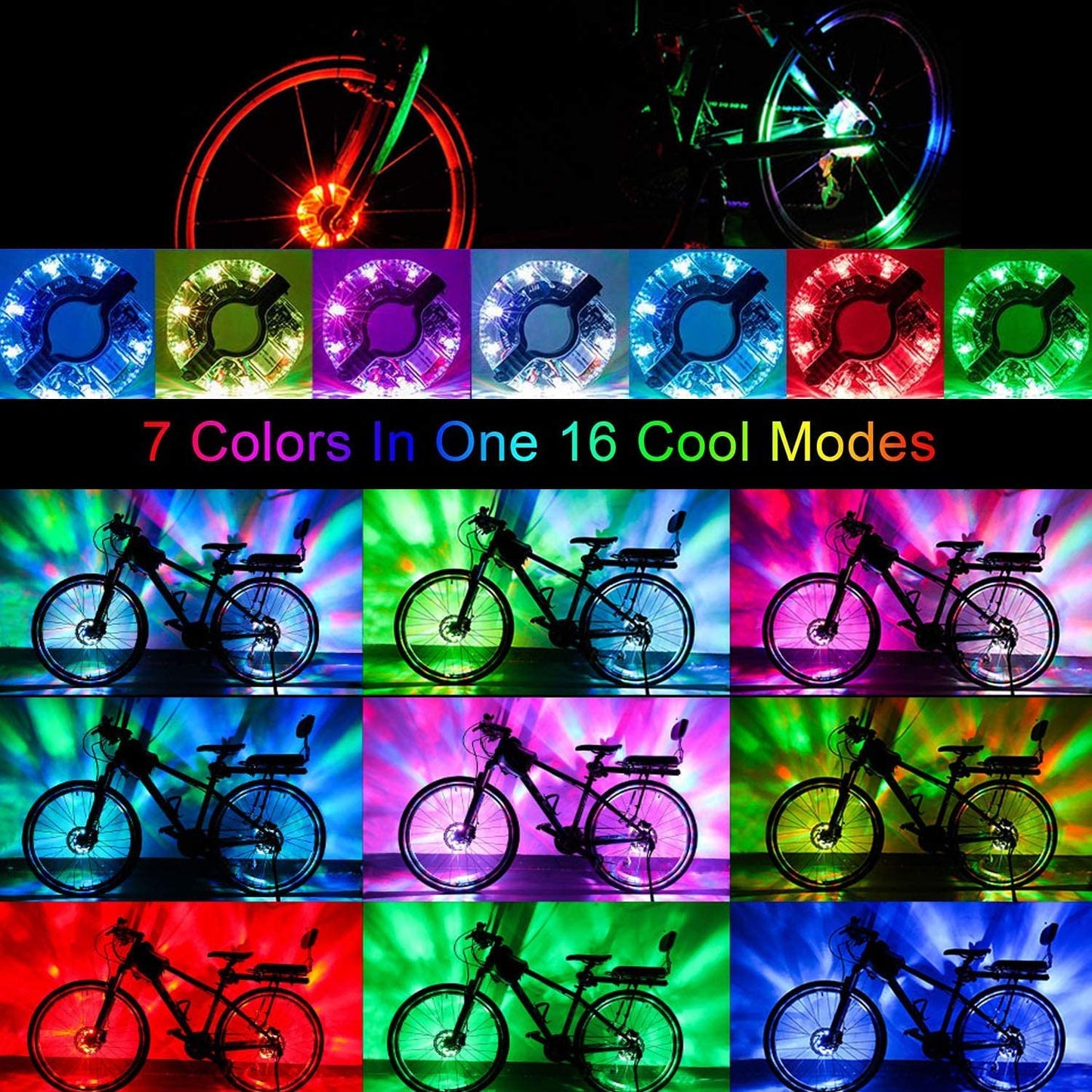 Waterproof Bicycle LED Hub Light