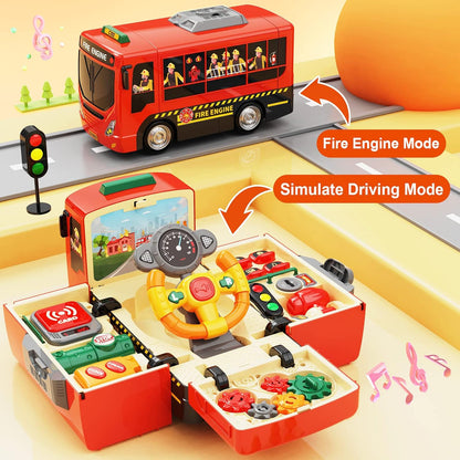 2-in-1 Bus Driving Simulation Toy