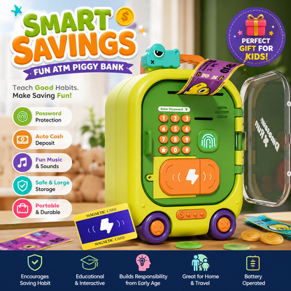 Kids ATM Machine Toy With Fingerprint Password