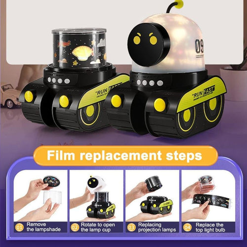 Robot Tank Projection Lamp with Music Player