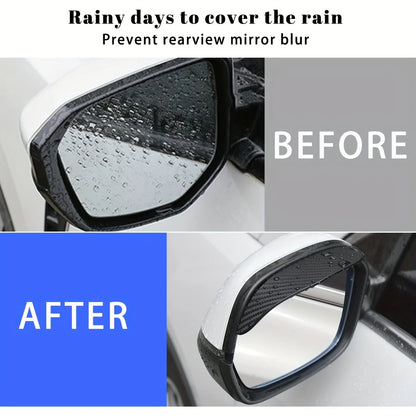 Carbon Fiber Side Mirror Rain Visor Guard