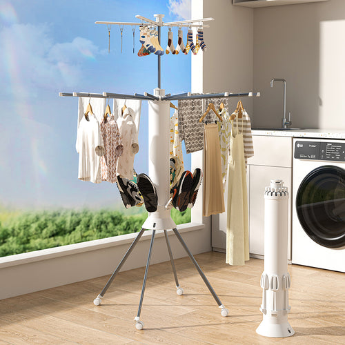 Multifunctional Foldable Rotary Clothes Drying Rack Stand