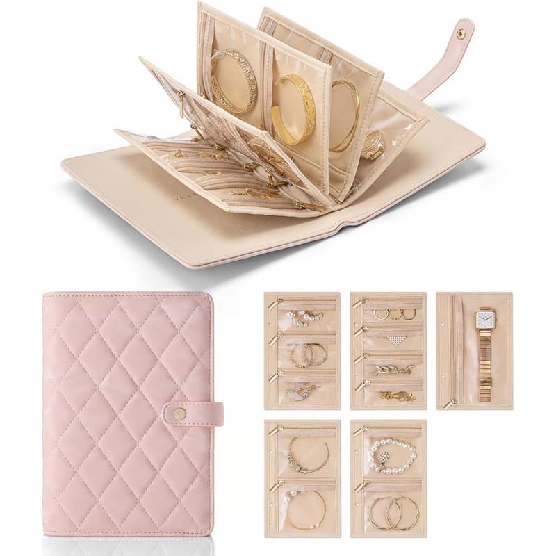 Luxury Leather Portable Jewellery Storage Book