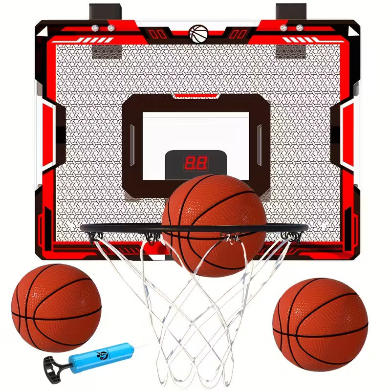 Indoor Basketball Hoop With Scoreboard And LED Lights