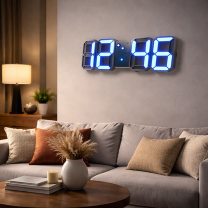 3D Digital Luminous Alarm Clock With Remote