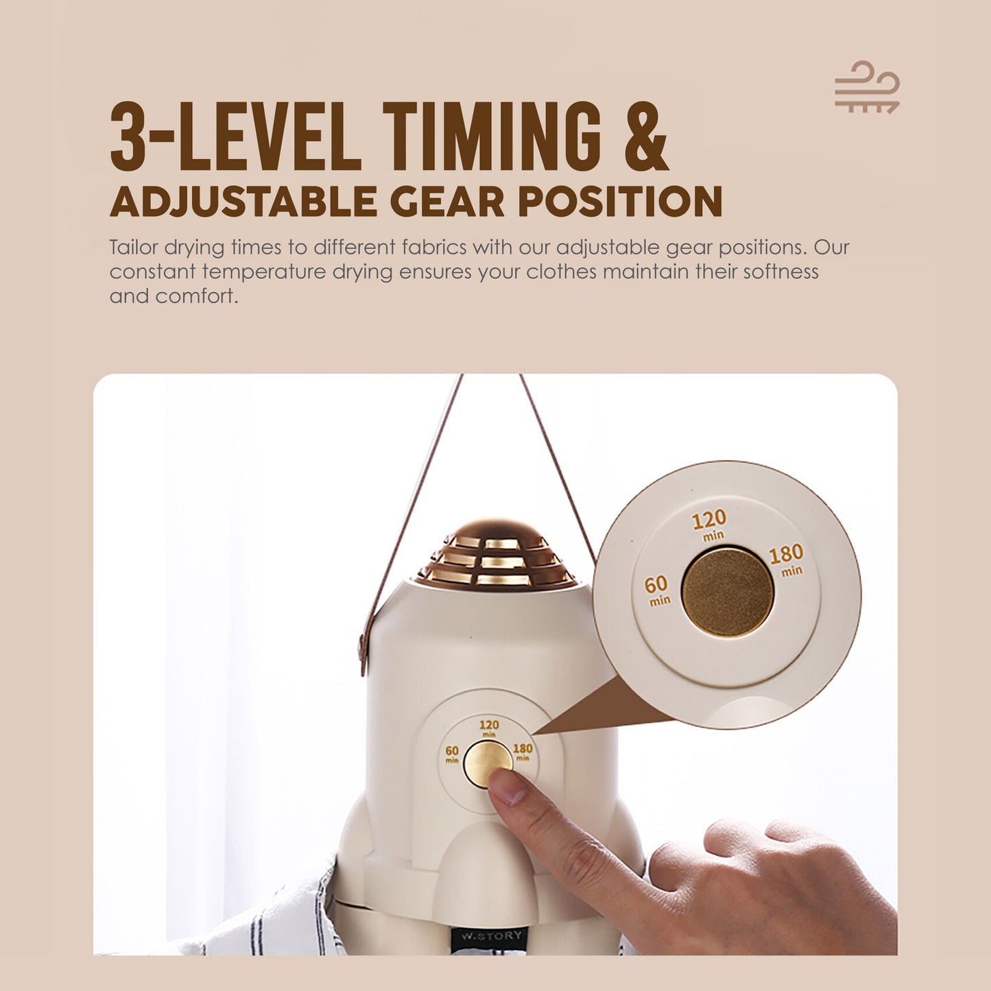 3-in-1 Multi-functional Portable Clothes & Shoe Dryer with Foot Warmer Cum Massager