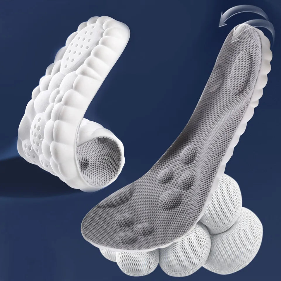 4D Latex Sport Insoles Shoe Pads - (Free Size )