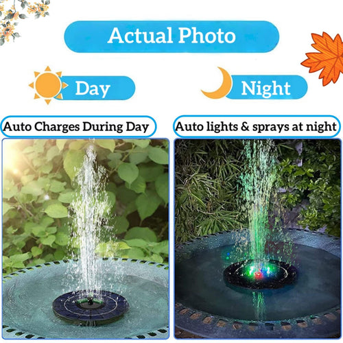 Portable Solar Pool Rotating Fountain With Light