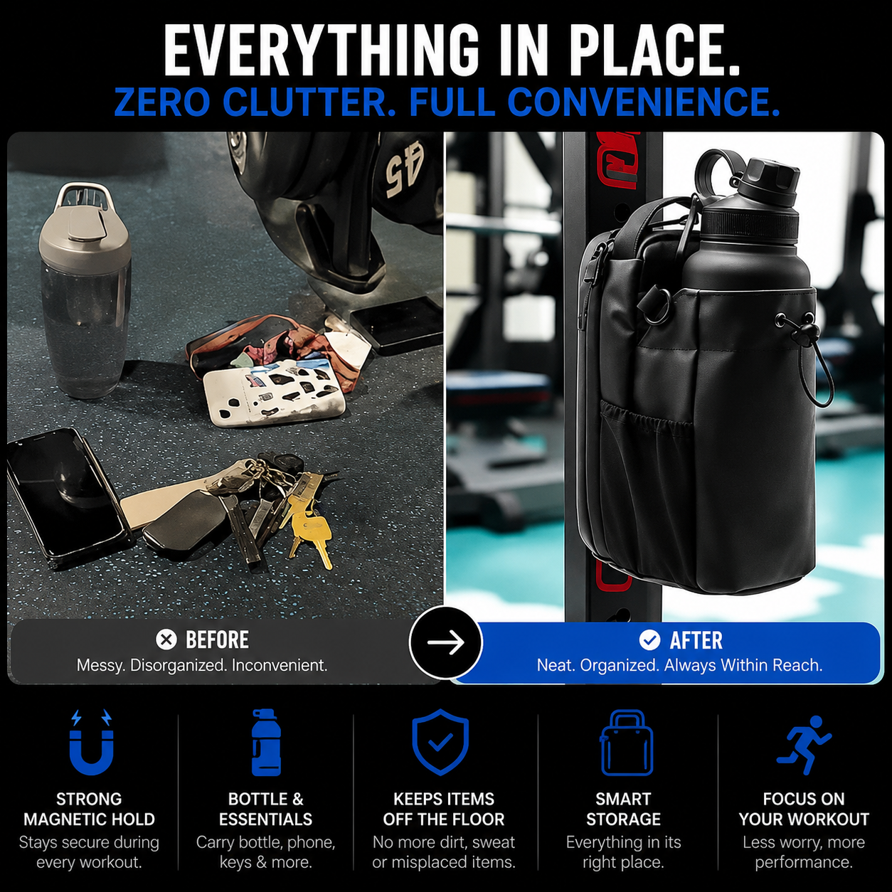 Magnetic Gym Bag