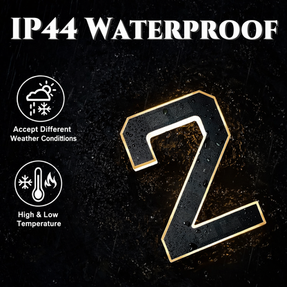 Solar Powered LED Waterproof Number Light (Pack Of 3)