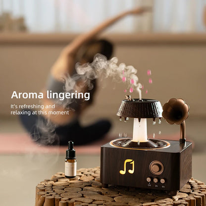 Vintage Rotating Gramophone Air Humidifier with Remote