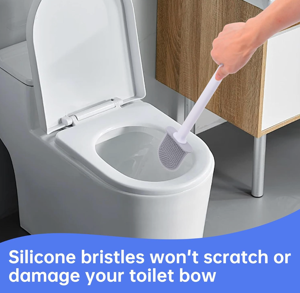 Silicone Toilet Brush with Holder