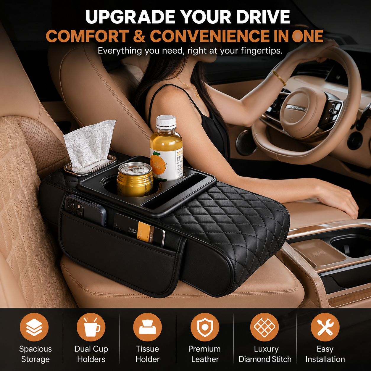 Multifunctional Car Armrest Box Pad